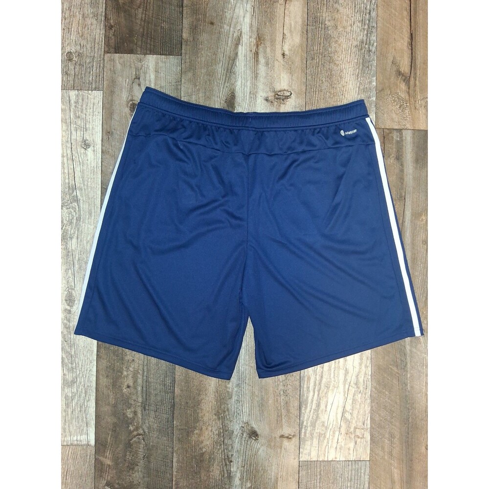 NEW! Men's Adidas Train Essentials Piquè 3-Stripes Training Shorts, Blue 2XL - Picture 5 of 8